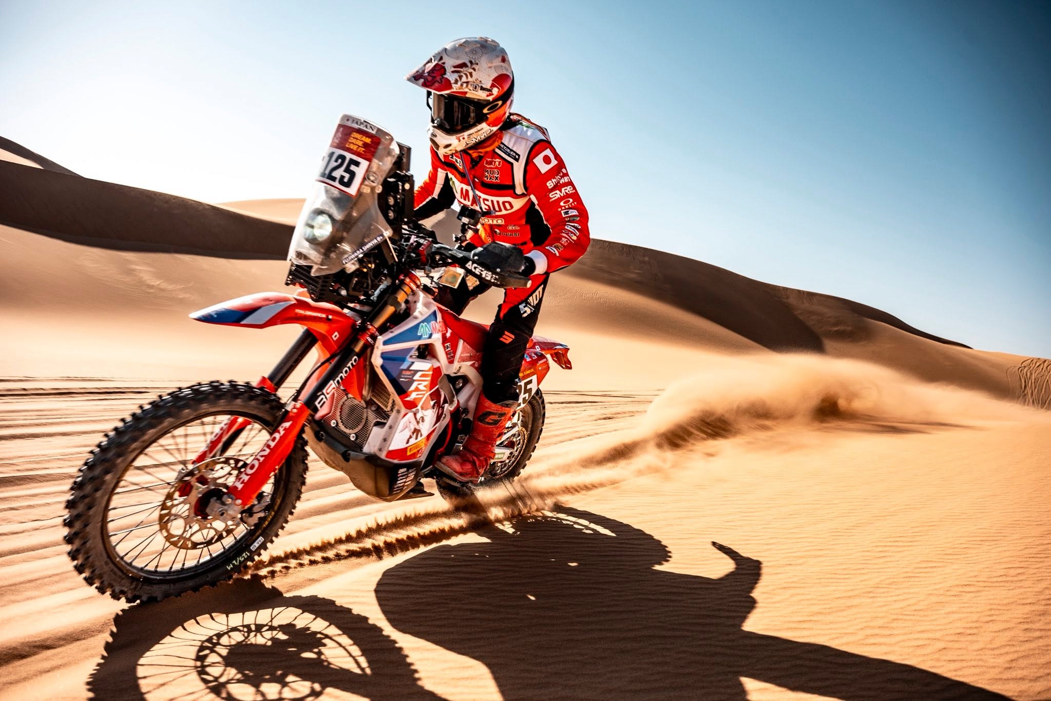 世界限定50台のマシン HONDA CRF450 RX Rallyと砂漠の荒野